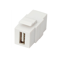 Excel 1 Port USB 2.0 Keystone Adaptor White